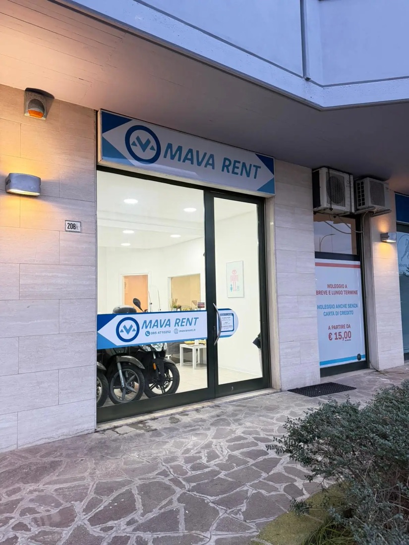 L'ufficio Mava Rent in Via Verrotti a Montesilvano